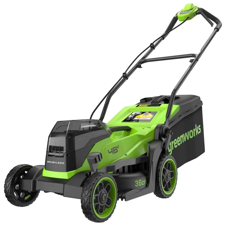 Газонокосилка Greenworks GD24X2LM361 2х24V 2520707 (36 см) бесщеточная аккумуляторная — детальное фото